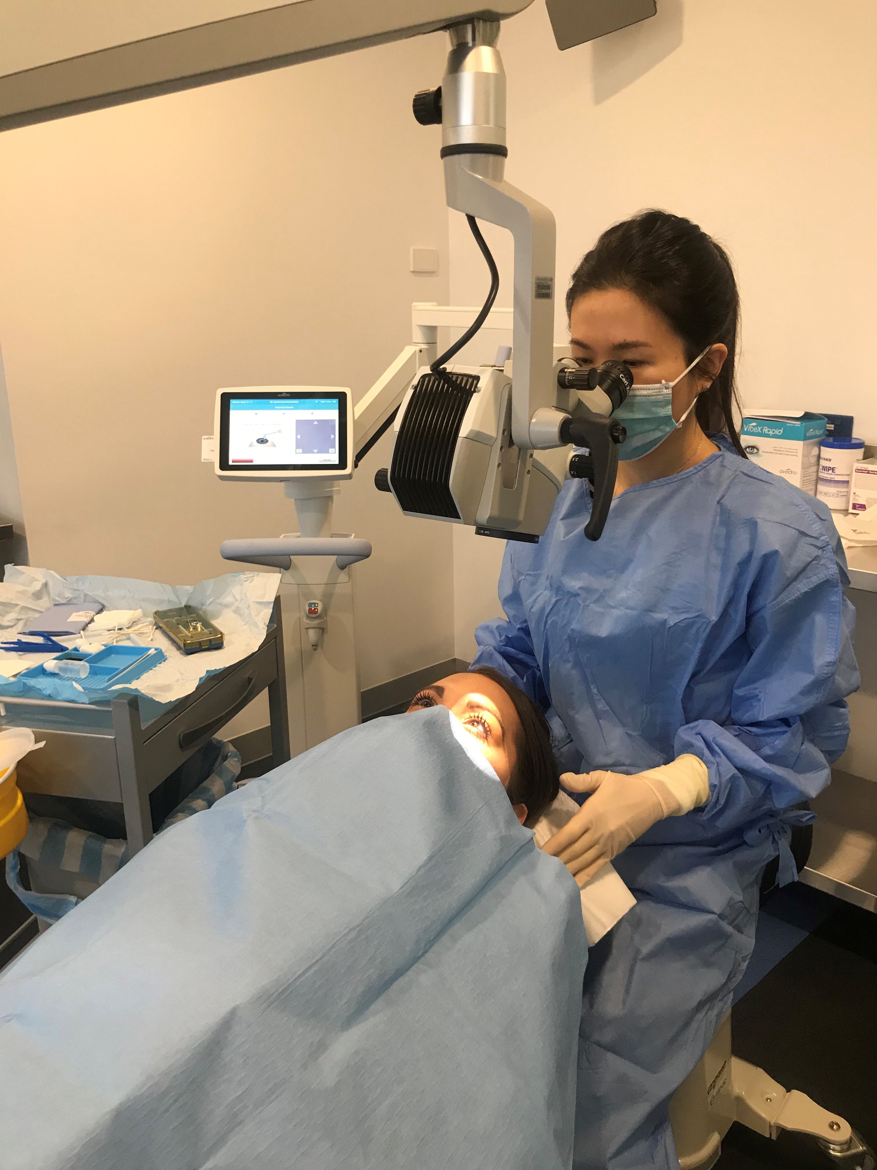 corneal cross-linking procedure
